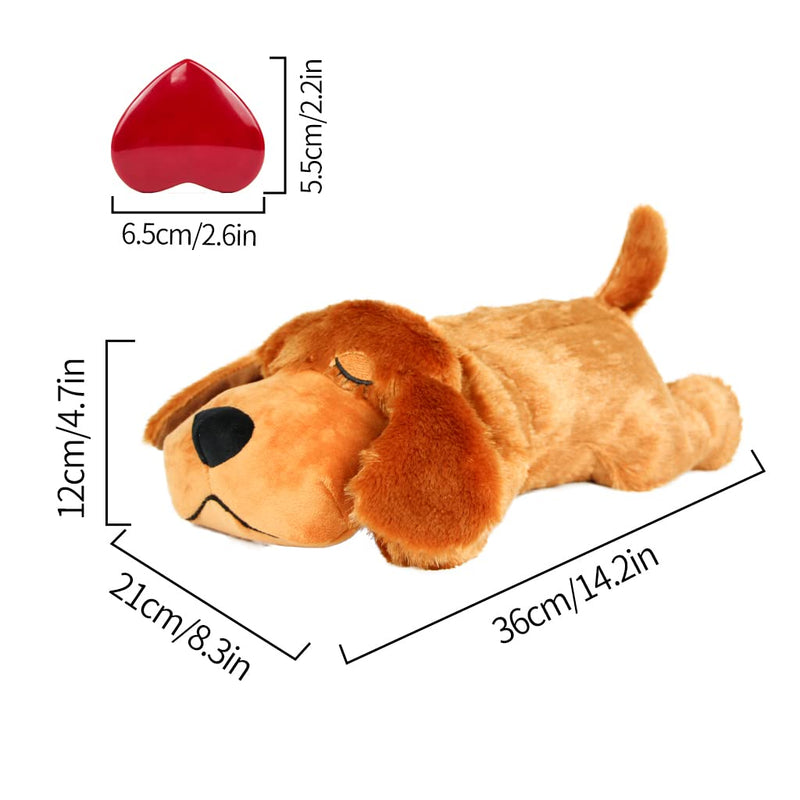 IFOYO Puppy Heartbeat Stuffed Toy,Puppy Calming Create Training Sleep Aid Behavioral Pet Anxiety Relief and Calming Aid Brown - PawsPlanet Australia