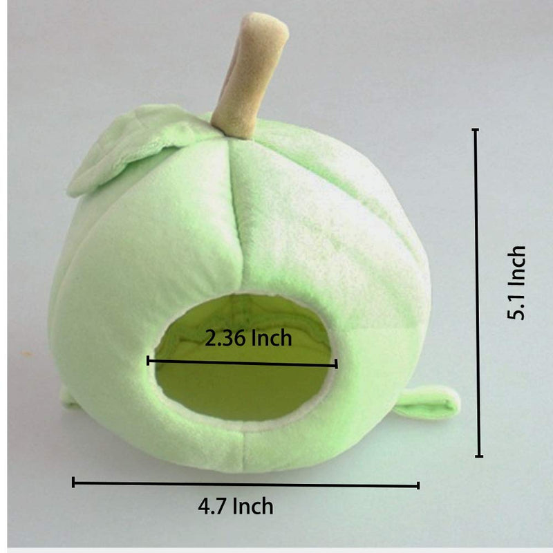 ANIAC Pet Winter Hanging Fruit House Hammock Warm Bed Nest Accessories for Hamster Guinea Pig Hedgehog Chinchilla Hamster Hedgehog Chinchilla and Small Animals Green - PawsPlanet Australia