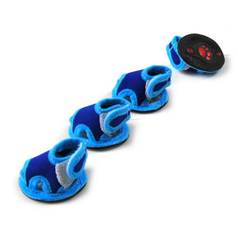 [Australia] - PEGASUS SELMAI Dog Sandals for Small Dogs Soft Breathable Boots for Hot Pavement Anti Slip Adjustable Shoes Anti Skid for Pet Puppies Doggies Walking Running Outdoor Summer Wearing 5# Blue 