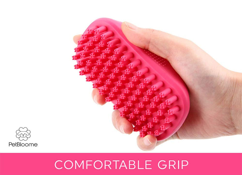 [Australia] - Dog Bath Brush, Grooming Brush and Massager for Pets - Dog Deshedding Brush Gently Removes Loose Hair - Shampoo Brush for Dogs - Best Dog Owner Gifts for Short, Medium and Long haired Dogs. 