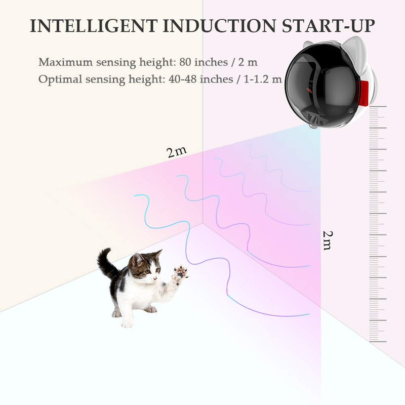 [Australia] - SAOCOOL Cat Toys Interactive, Automatic Pet Toy, Cat Toy with Color Light and USB Charging Function (Upgrade Version) 