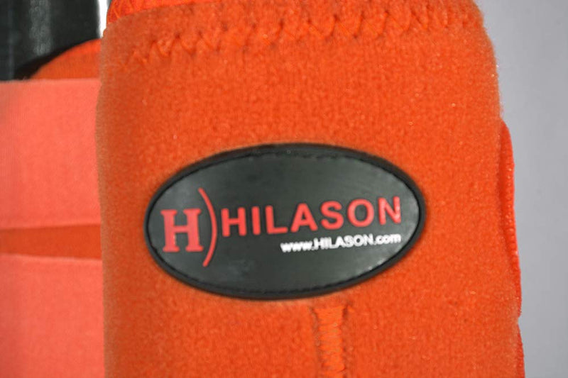 [Australia] - HILASON L M S Horse Front Leg Ultimate Sports Boots Pair Orange Large 