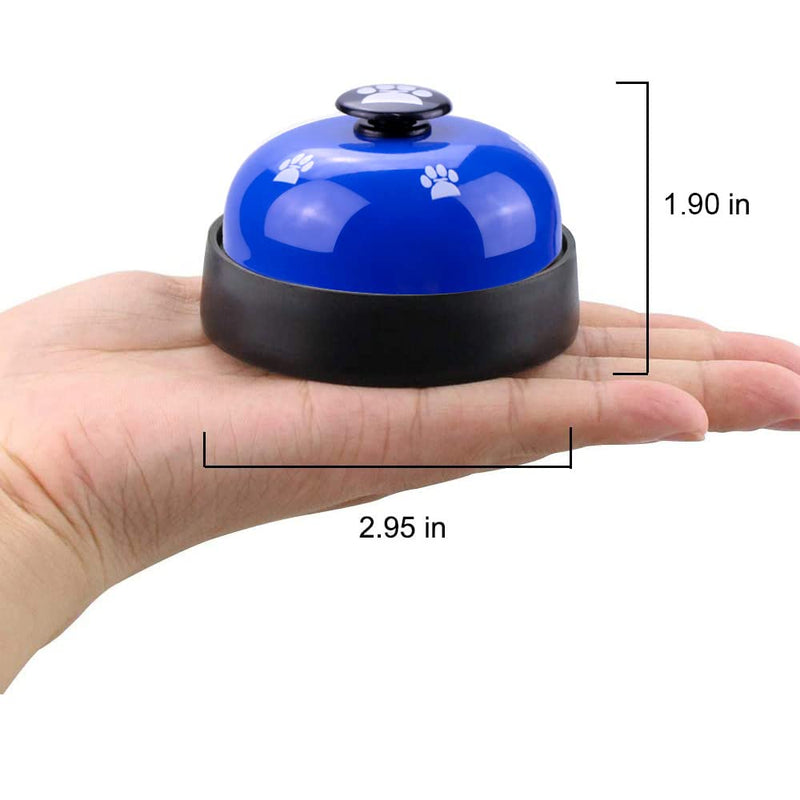 Comsmart Dog Training Bell, Set of 2 Dog Puppy Pet Potty Training Bells, Dog Cat Door Bell Tell Bell with Non-Skid Rubber Base Blue - PawsPlanet Australia