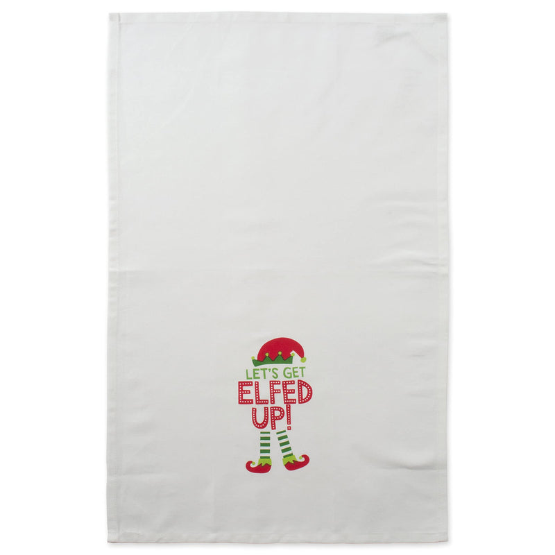 DII Printed Dishtowel Set Christmas Kitchen Collection, 18x28", Elfed Up, 2 Piece - PawsPlanet Australia