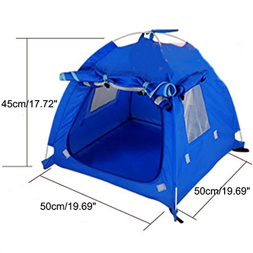 OLizee Breathable Washable Pet Puppy Kennel Dog Cat Folding Indoor Outdoor House Bed Tent Blue,M - PawsPlanet Australia