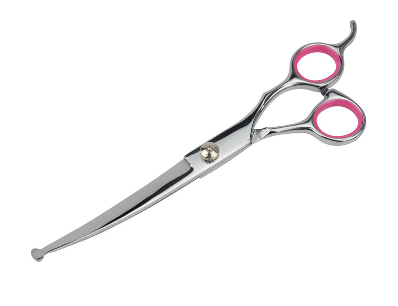 [Australia] - LILYS PET 7.0"/7.5" Round-TIP Safety Professional Stainless Steel PET Dog Cat Grooming Scissors Set,Pink Ring, Cutting&Curved&Thinning Shears Set 4+1 PCS 7.0" 