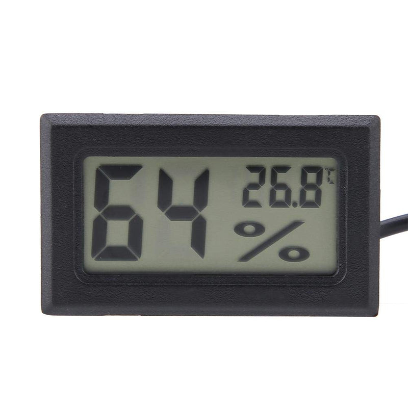 HEEPDD Digital Thermometer Hygrometer, Embedded Mini Temperature Humidity Meter with External Probe for Reptile Incubator Aquarium Poultry Office - PawsPlanet Australia