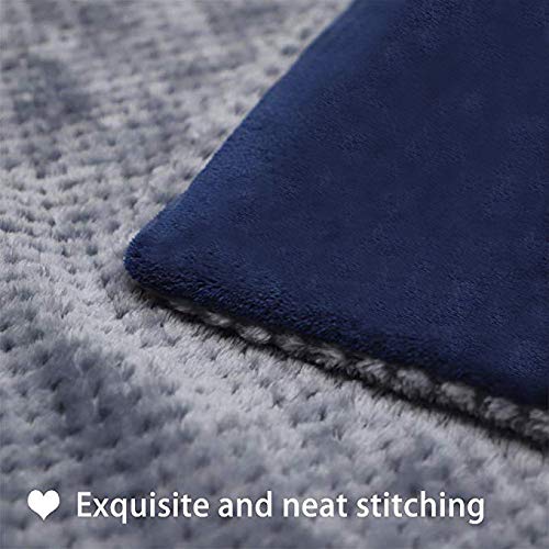 furrybaby Premium Fluffy Fleece Dog Blanket, Soft and Warm Pet Throw for Dogs & Cats(60x80cm, Blue ) S (Pack of 1) Double Layer Flannel-blue - PawsPlanet Australia