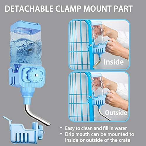Vannon Top Fill Small Animal Water Bottles for Crate No Drip BPA Free Water Dispenser for Rabbit, Chinchilla, Ferret, Guinea Pigs, Squirrel, Hedgehog 25oz Blue - PawsPlanet Australia