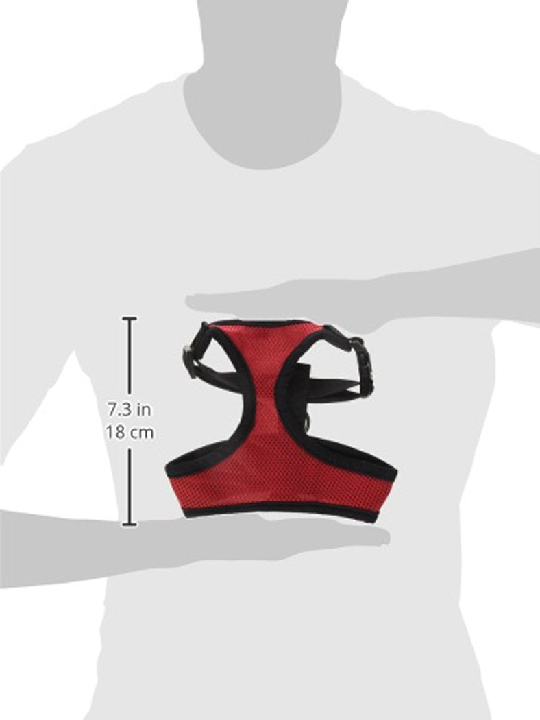 [Australia] - Hamilton Adjustable Rooster Soft Mesh Chicken Harness, Red, 5/8" x 14"/20"/Medium 