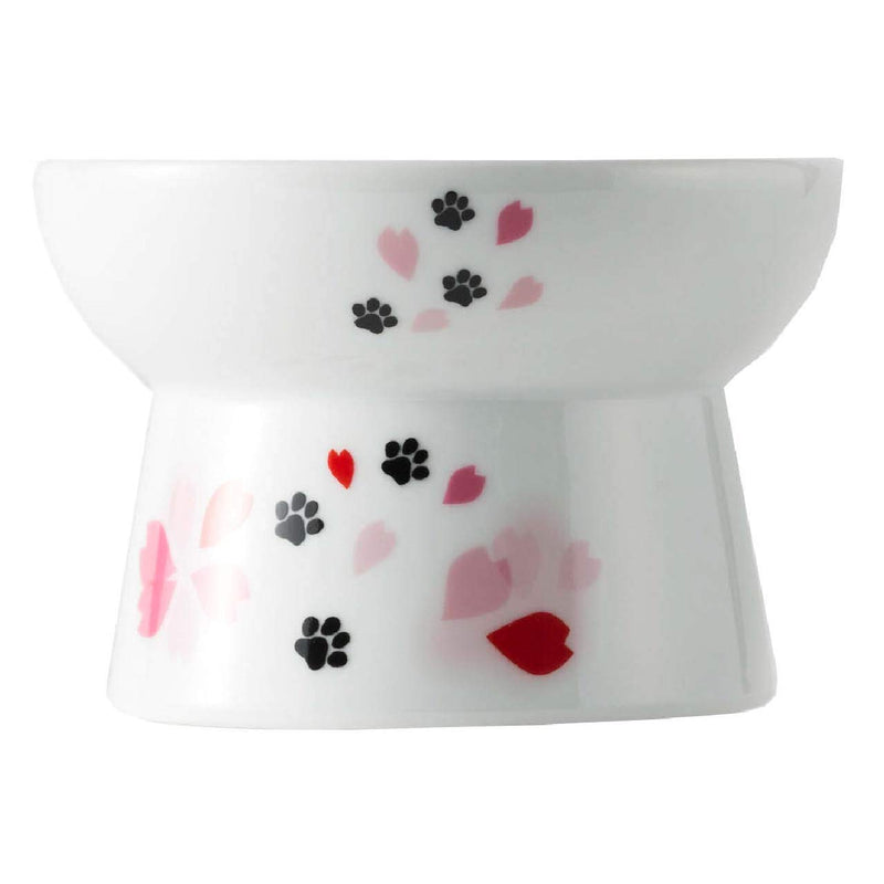 [Australia] - Necoichi Raised Cat Food Bowl, Stress Free, Backflow Prevention, Dishwasher and Microwave Safe, Made to EC & ECC European Standard Sakura Limited Edition 