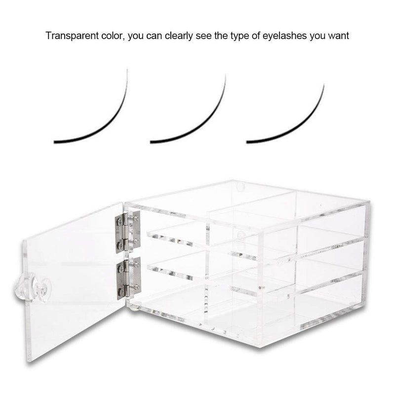 6 Layers Eyelash Storage Box, Transparent Acrylic Grafting False Eyelash Storage Box Makeup Cosmetic Case Eyelash Packing Travel Makeup Storage Tool - PawsPlanet Australia