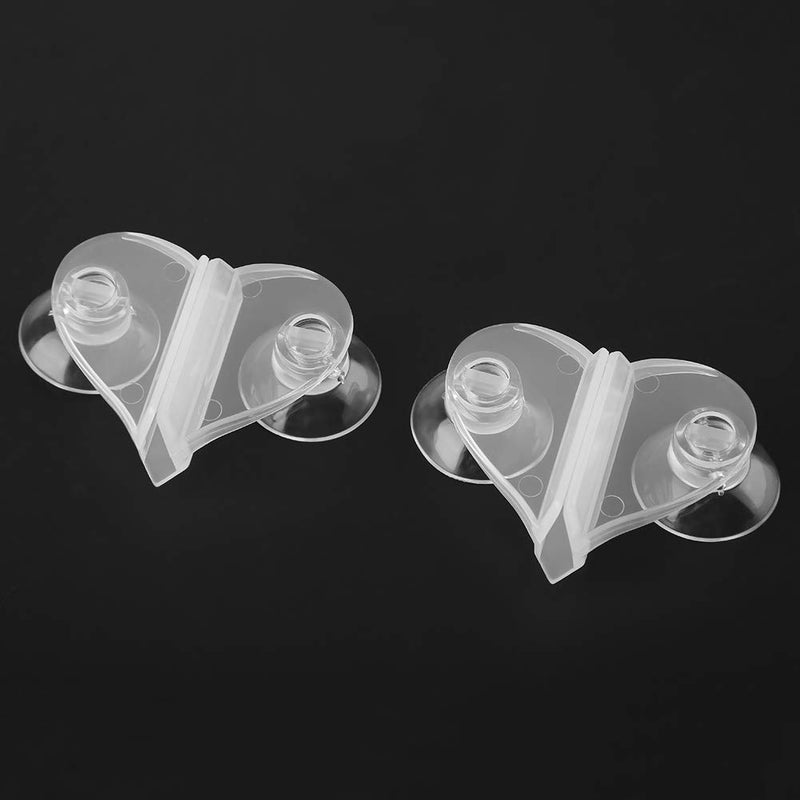 [Australia] - Zetiling Aquarium Devide Separator Suction Cup, Plastic Sucker Clip Heart Shape Divider Sheet Holder Isolation Tool for Separate Different Fish 