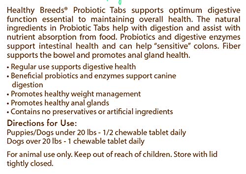 [Australia] - Healthy Breeds Probiotic Digestive Support - Over 200 Breeds - 60 Tasty Liver Flavor Chewable Tablets Toy Fox Terrier 