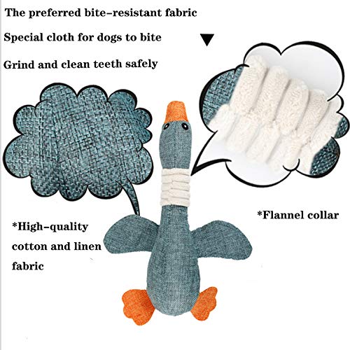 YYOJ Squeaky Dog Toys,Soft Dog Toys for Teeth Cleaning Funny Goose Shapes Interactive Training Toys for Puppy Small Medium Dogs - PawsPlanet Australia