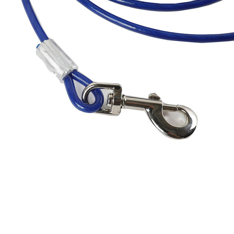 Fienveorn Dog Tie Out Cable Chains for Outside 30 ft, Pet Up to 125 lbs 10 FT Blue - PawsPlanet Australia