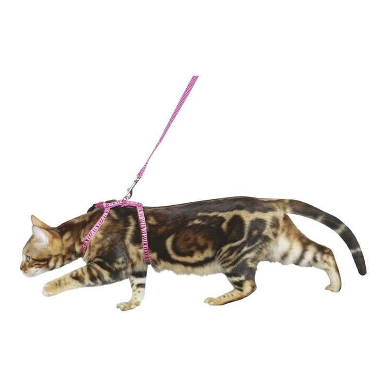 Kerbl Cat Harness with Leash, 120 cm x 10 mm, Pink - PawsPlanet Australia