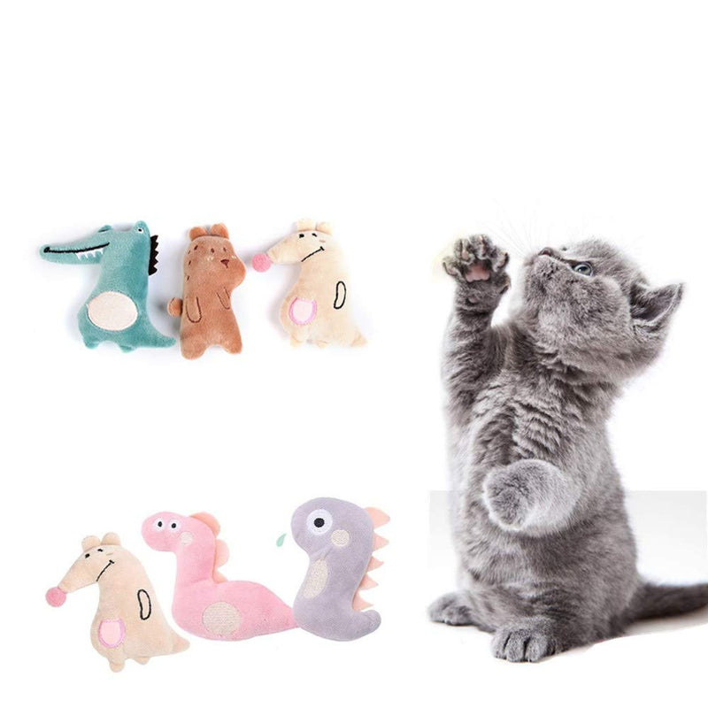 N\A 6 Pieces Cats Catnip Toy Plush Cat Toy for Cat Kitten Teeth Cleaning Playing Cat Chewing Pet Play Toy - PawsPlanet Australia