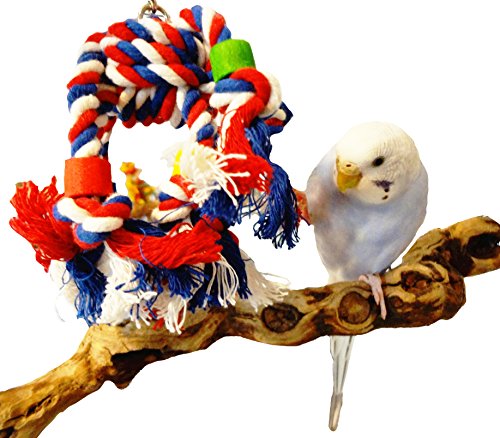 [Australia] - Bonka Bird Toys 55094 Rope Jumble Plucking Preening Bird Toy for Pet Budgie Parakeet Lovebirds Conures Small or Medium Parrots Cages 