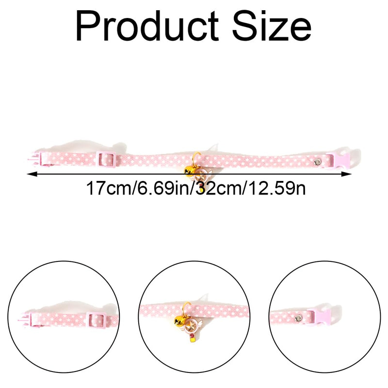 AAED Pack of 4 cat collars, cat collars with safety clasp, cat collars, adjustable cat collar, cat collar, kitten collar with bell (4 colors, style A) - PawsPlanet Australia