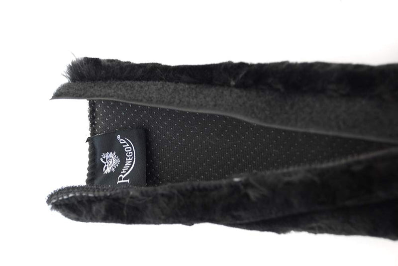 Rhinegold Luxe Noseband Cover Black - PawsPlanet Australia