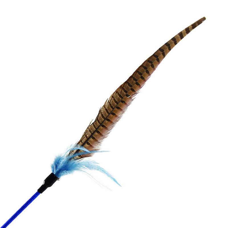 [Australia] - CatYou 3PCS Cat Feather Toys with Bell, 24.2" Long Cat Feather Interactive Sticks 