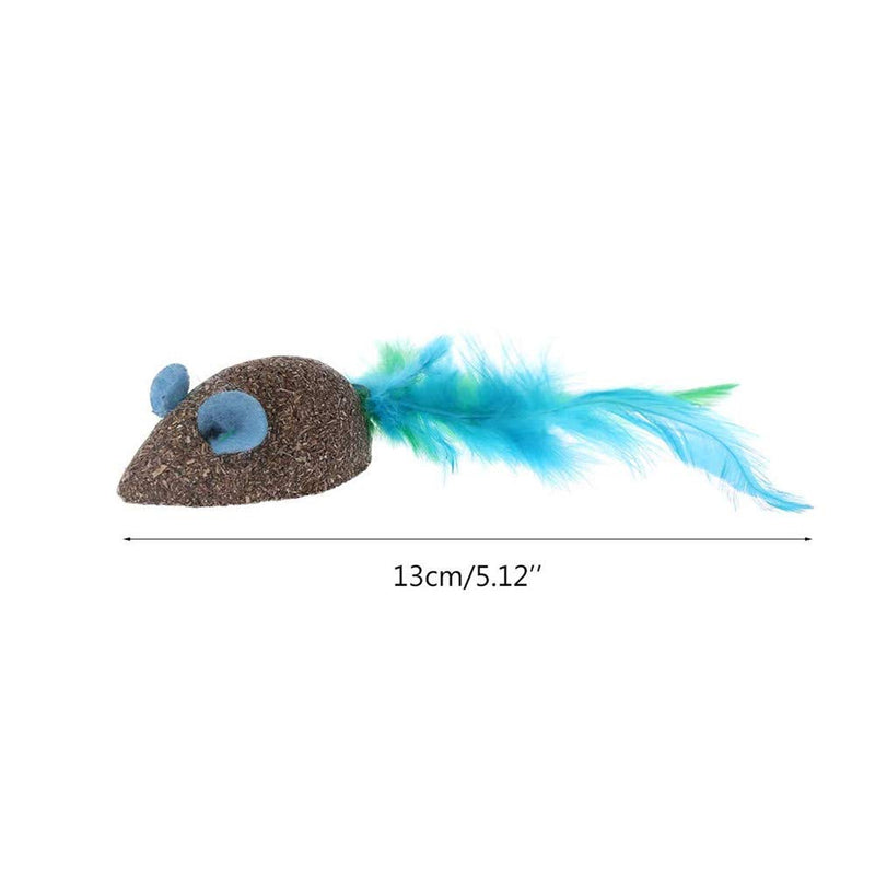 N\A 6 Pcs Catnip Mouse Toys for Cat, Feather Cat Toys, Pet Cat Catnip Toys, Cat Chew Toys, Mouse Toy Pet Catnip Teeth Grinding Chew Toys for Cat, Puppy, Dog - PawsPlanet Australia