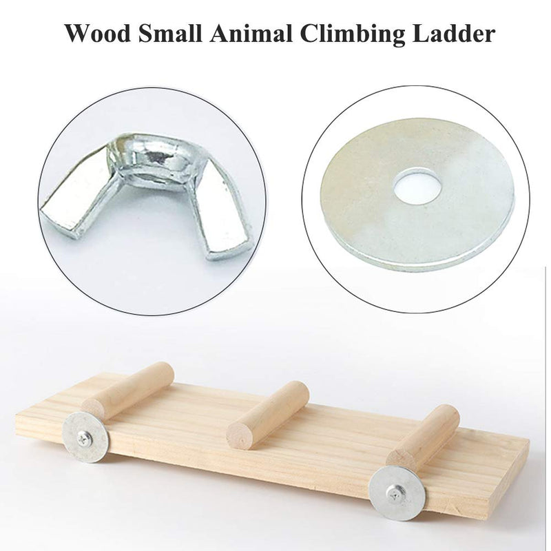 ASOCEA Hamster Ramp and Platform Guinea Pig Climbing Ladder Resting Wood Perch Natural Hideout for Small Animal Chinchilla Ferret Reptile - PawsPlanet Australia