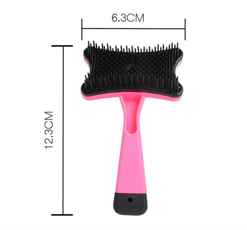 Soft Brush Pet Hair Removing Shedding Non Metal Rake Dematting Comb for Mats & Tangles Removing Reduces Shedding Great for Short to Long Hair Small Large Dogs Cats (Pink) Pink - PawsPlanet Australia