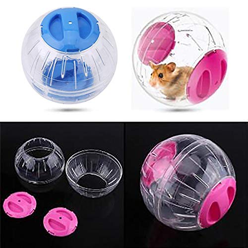 JUILE YUAN Silent Hamster Mini Running Activity Exercise Ball 4.72 inch Toy Transparent Hamster Ball Dog Special Toy Ball Small Animals Cage Accessories Blue - PawsPlanet Australia