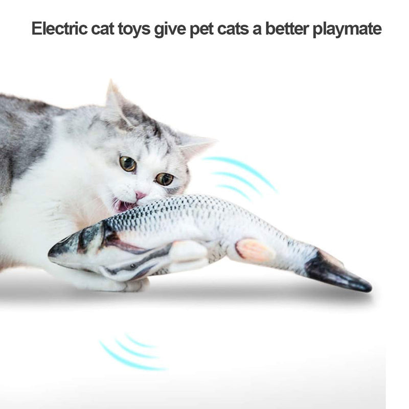 USPANIU Electric Flopping Cat Kicker Fish Toy, Cat Toy for Indoor Cats Fish Catnip Toys, Motion Kitten, Plush Interactive Cat Toys, Fun Toy for Cat Exercise - PawsPlanet Australia