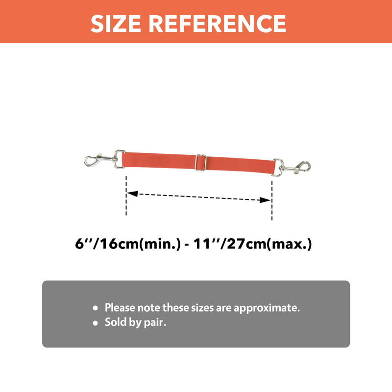 Harrison Howard Essential Fully Elastic Replacement Leg Straps Orange Small S - PawsPlanet Australia