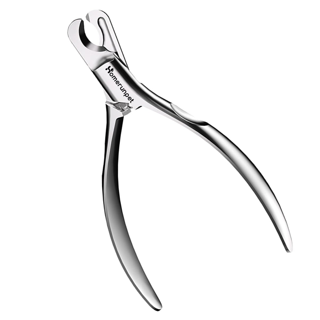 HomeRunPet Cat Claw Scissors Made of Martensitic Steel, Safe & Solid Professional Nail Scissors for Cats Small Dogs with Sharp Blade, Non-Slip Handles, Easy for Claw Care at Home Silver - PawsPlanet Australia