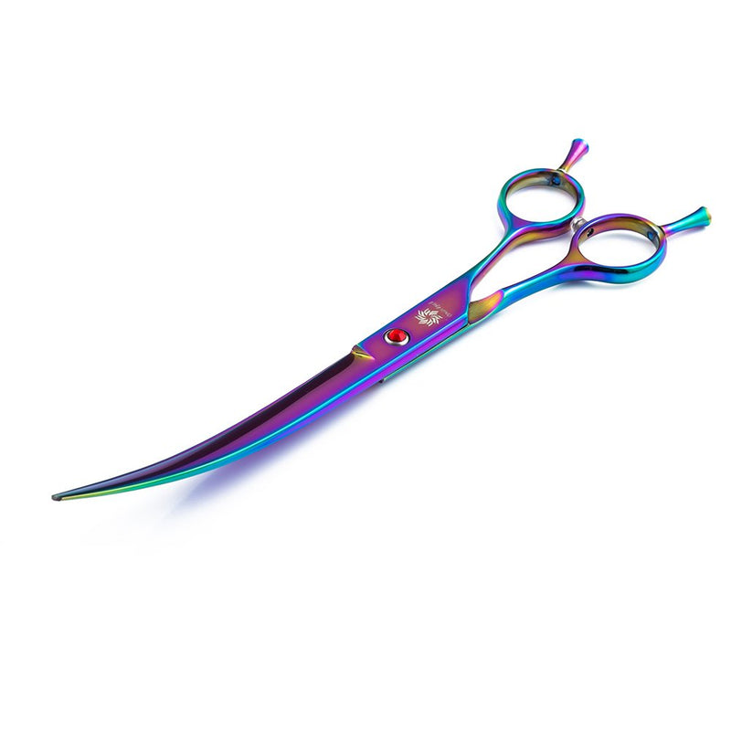 Dream Reach 8 Inchs Professional Pet Dog Grooming Scissors Suit 7 inch Stainless Steel Home Groomer Cutting Set Curved Thinning Shear Kit (Rainbow) (8 inch - Set 1) 8 inch-Set 1 - PawsPlanet Australia