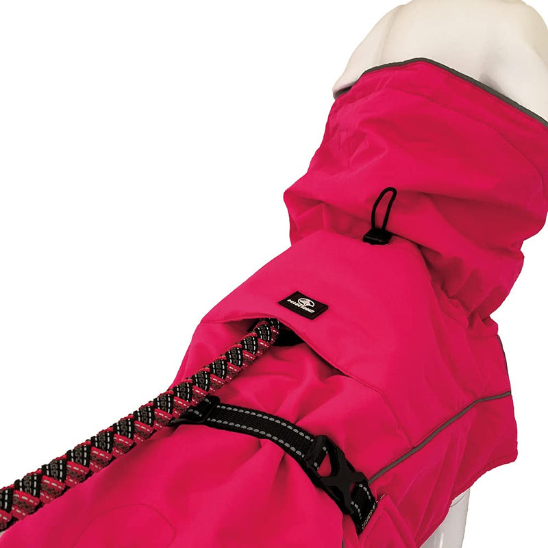 Croci Hiking Coat For Dogs, Waterproof For Dogs, Padded Winter Coat, Thermoregulating Lining, K2, Colour: Fuchsia, Size 80 cm - 385 g - PawsPlanet Australia