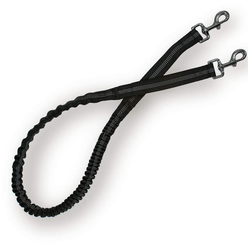 One Trail Hands Free Dog Lead | Durable Bungee Leash With No-Bounce Pack (Large Dog, Black) Large Dog - PawsPlanet Australia