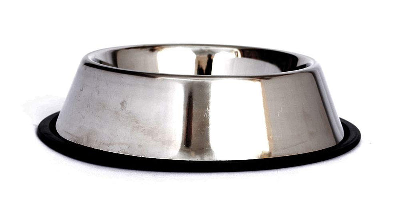 [Australia] - Iconic Pet 12 Cup Stainless Steel Non-Skid Pet Bowl for Dog or Cat (2 Pack) 1 Cup/8 oz. 