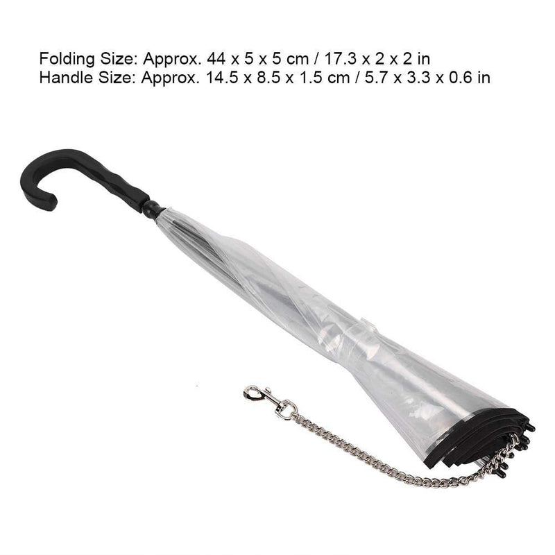 Portable Transparent Pet Umbrella with Pulling Leash, Assemble Type Dog Cat Umbrella for Dogs and Pet Lover (Transparent) - PawsPlanet Australia