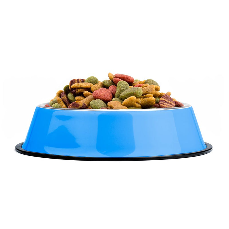 [Australia] - Weebo Pets Blue Stainless Steel No-Tip Food Bowls - Choose Your Size, 4-Ounce to 72-Ounce 8oz. Terrier 