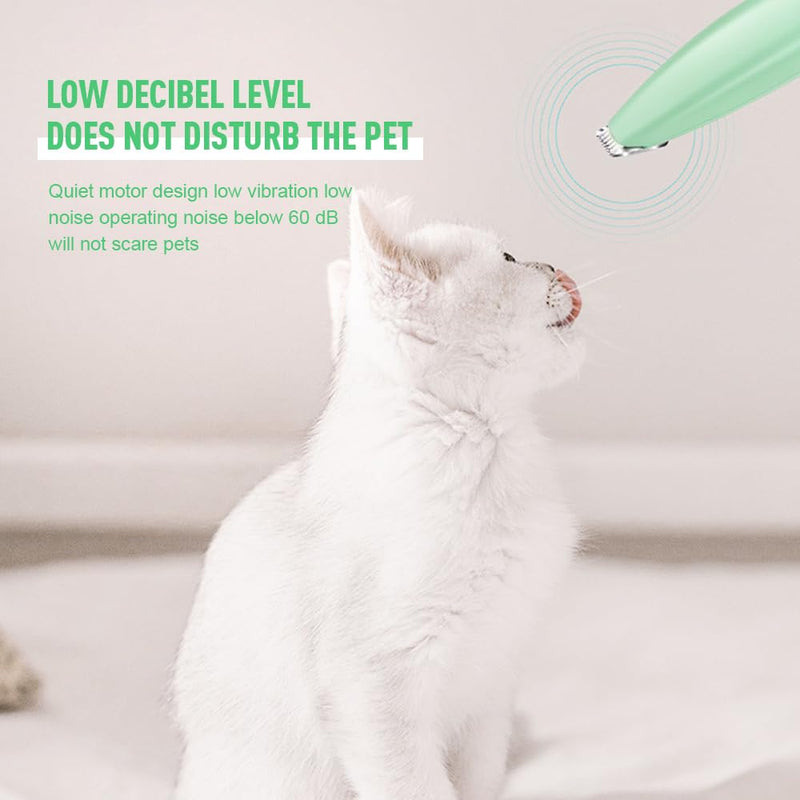 Lotvic Clipper Dog Paws Quiet, Clipper Dog Cat, Electric Pet Hair Trimmer, Dog Clipper Paw Trimmer for Dogs, Cats, Paws, Eyes, Face, Body, Green - PawsPlanet Australia