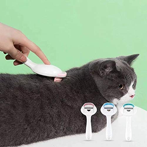 None Branded Cat comb brush to remove floating hair removal cat pet short cat hair cleaner pet dog comb (blue) blue - PawsPlanet Australia