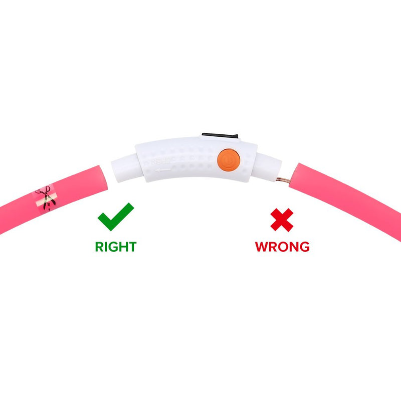 [Australia] - BSEEN LED Dog Collar - USB Rechargeable Glowing Pet Collar, Flexible Silicone Light Up Collars for Small Medium Large Dogs Pink 