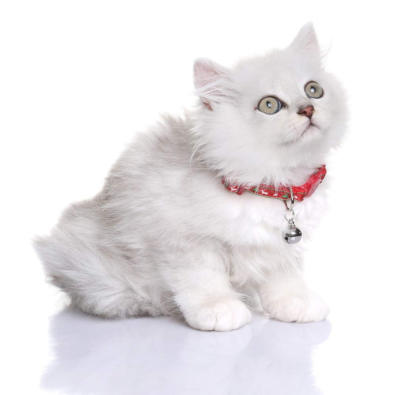 [Australia] - SCENEREAL Cat Collars Breakaway with Bell - Outdoor Safety Collar for Cats Kittens 2 Set/Pack Christmas cat collar 