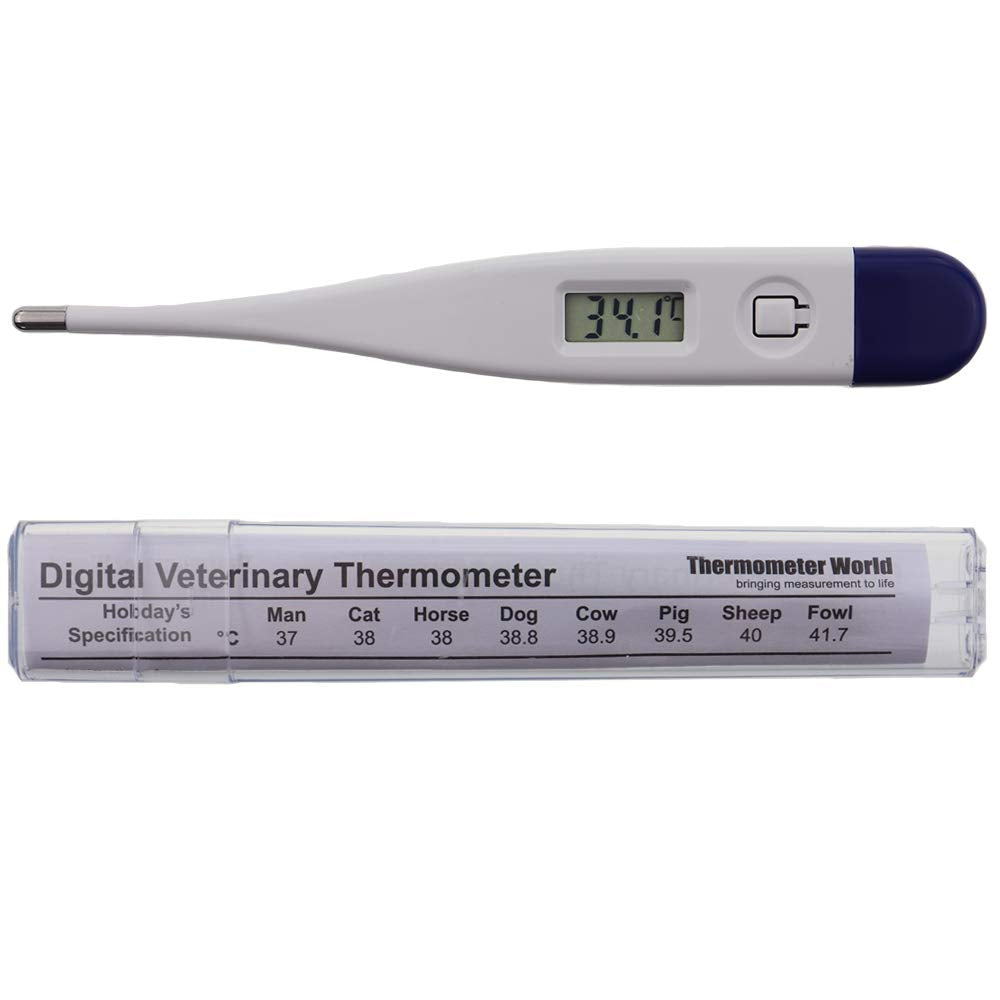 Digital Pet Thermometer for Pet Owners of Dogs, Cats, Horses, Animals with Free Veterinary Hobday's Spec Chart - PawsPlanet Australia