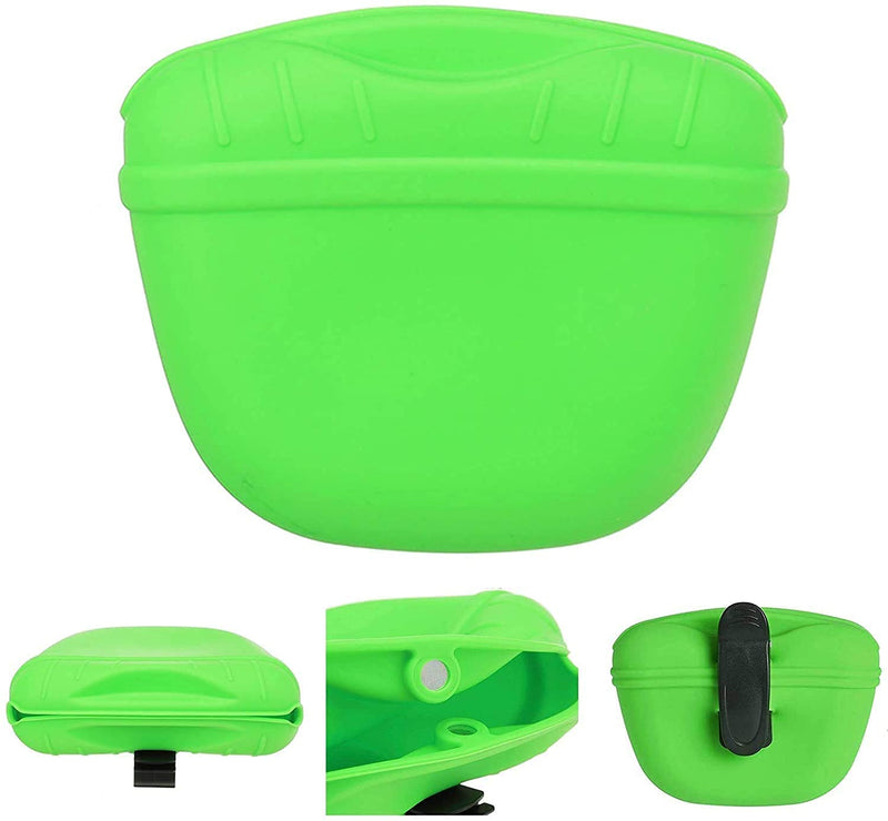 Dog Treat Pouch Silicone Dog Treat Bag Cat Treat Pouch Portable Dog Training Treat Pouch Food Treat Storage Holder for Dog Training Walking Cat Bird Puppy - Blue - PawsPlanet Australia