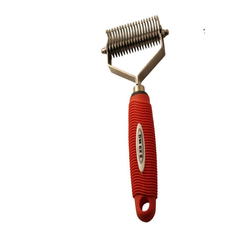 [Australia] - DM EZ 2 Easy Pet Grooming Undercoat Rake-DeSheddingTool Bundled with a 7.5 Inch Lightweight Stainless Steel Comb 