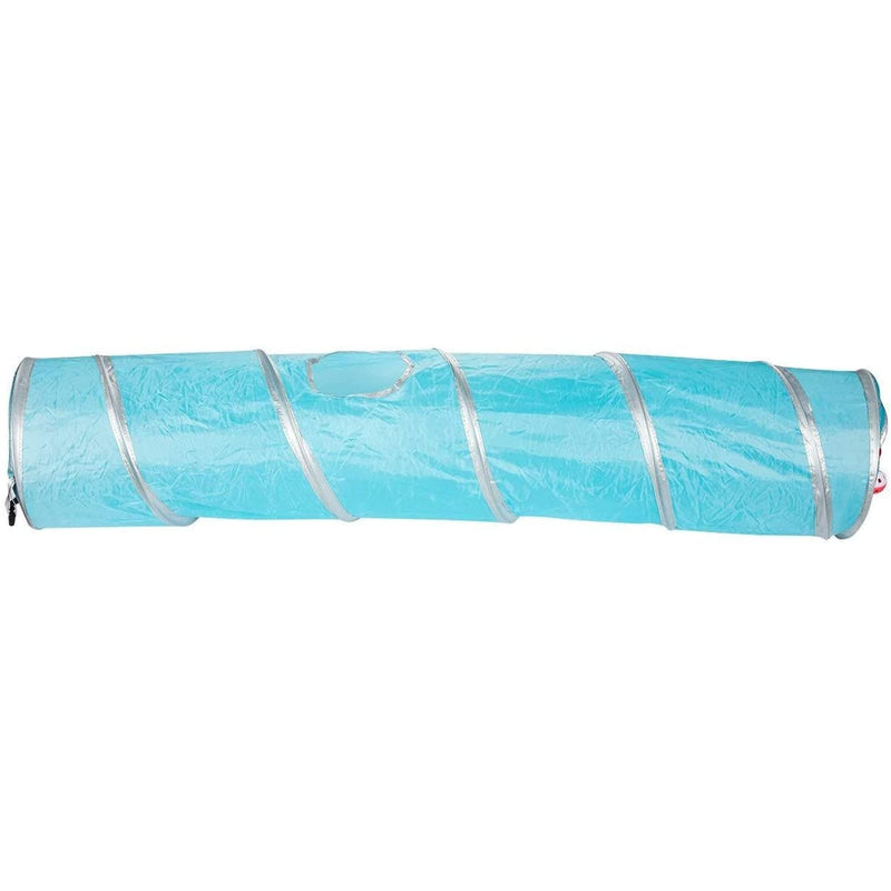 Juvale Pet Agility Play Tunnel Tube - Pet Training Toy for Small Pets, Dogs, Cats, Rabbits (Teal) - 119 x 24.8 cm - PawsPlanet Australia