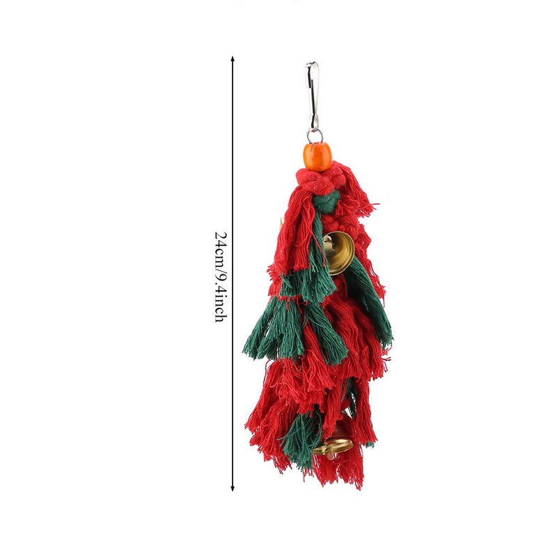 Parrot Cotton Rope Chewing Toys Colorful Bird Chew Bite Toys Parrot Hammock Swing Toy Cage Climbing Hanging Toys - PawsPlanet Australia