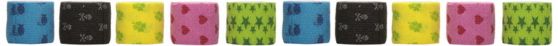 Kruuse Fun-Flex Assorted Colour Bandage Rolls, 5 cm, 10-Count 2 - Inch - PawsPlanet Australia