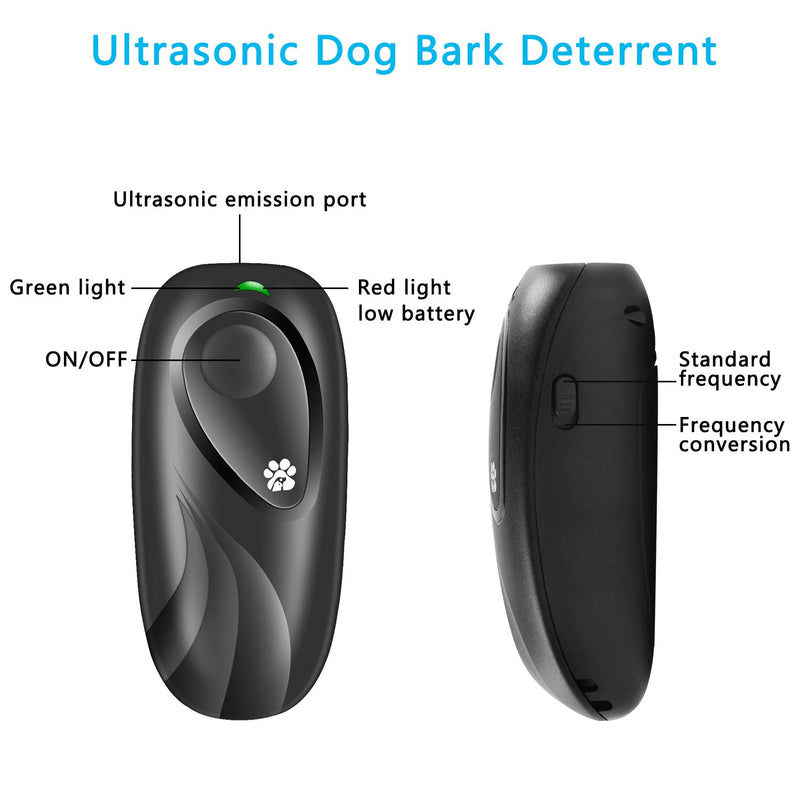 MeijieM Stop Dog Barking, Anti Barking Device, Handheld Portable Ultrasonic Dog Bark Deterrent Pet Corrector 16.4 Ft Effective Control with Frequency Conversion Button and Wrist Strap - PawsPlanet Australia